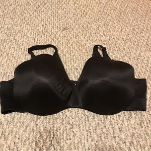 Cacique Black Lightly Lined Balconette Bra Size 46D